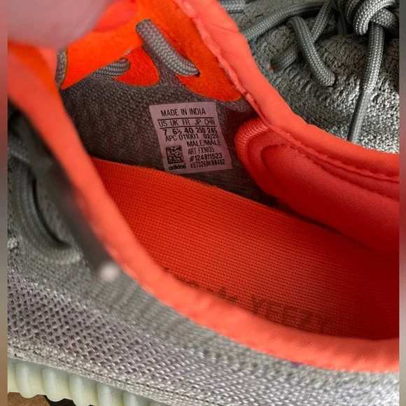 Adidas Yeezy Boost 350 V2 Desert Sage shoes.